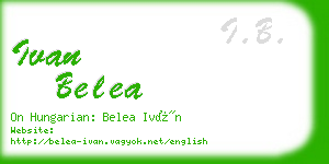 ivan belea business card